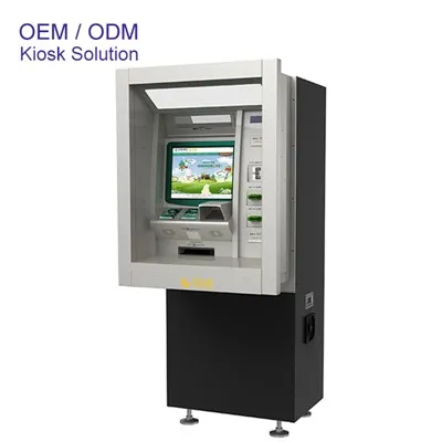 Kiosk za polog gotovine in bankomat skozi steno